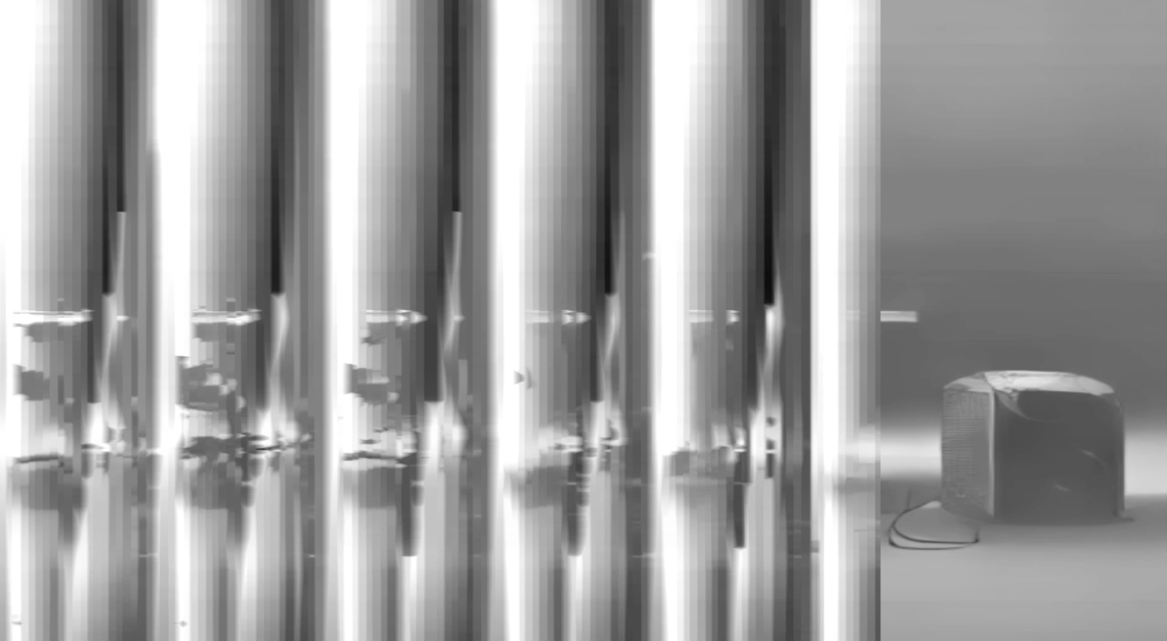 Monochrome distorted interior visual from Beyond 2045 vol.1